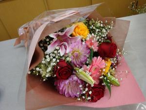 『今日の花束』・・ありがとうございました✿｜「フラワーショップ花生園」　（愛知県岡崎市の花キューピット加盟店 花屋）のブログ